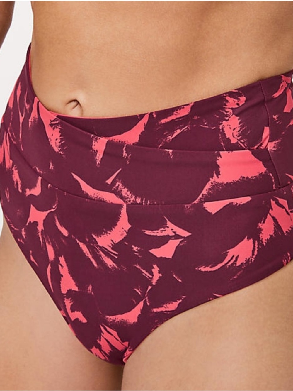 lululemon Coral & Burgundy Abstract Bikini Bottoms - Picture 10 of 13